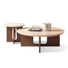 Duo table basse maronie