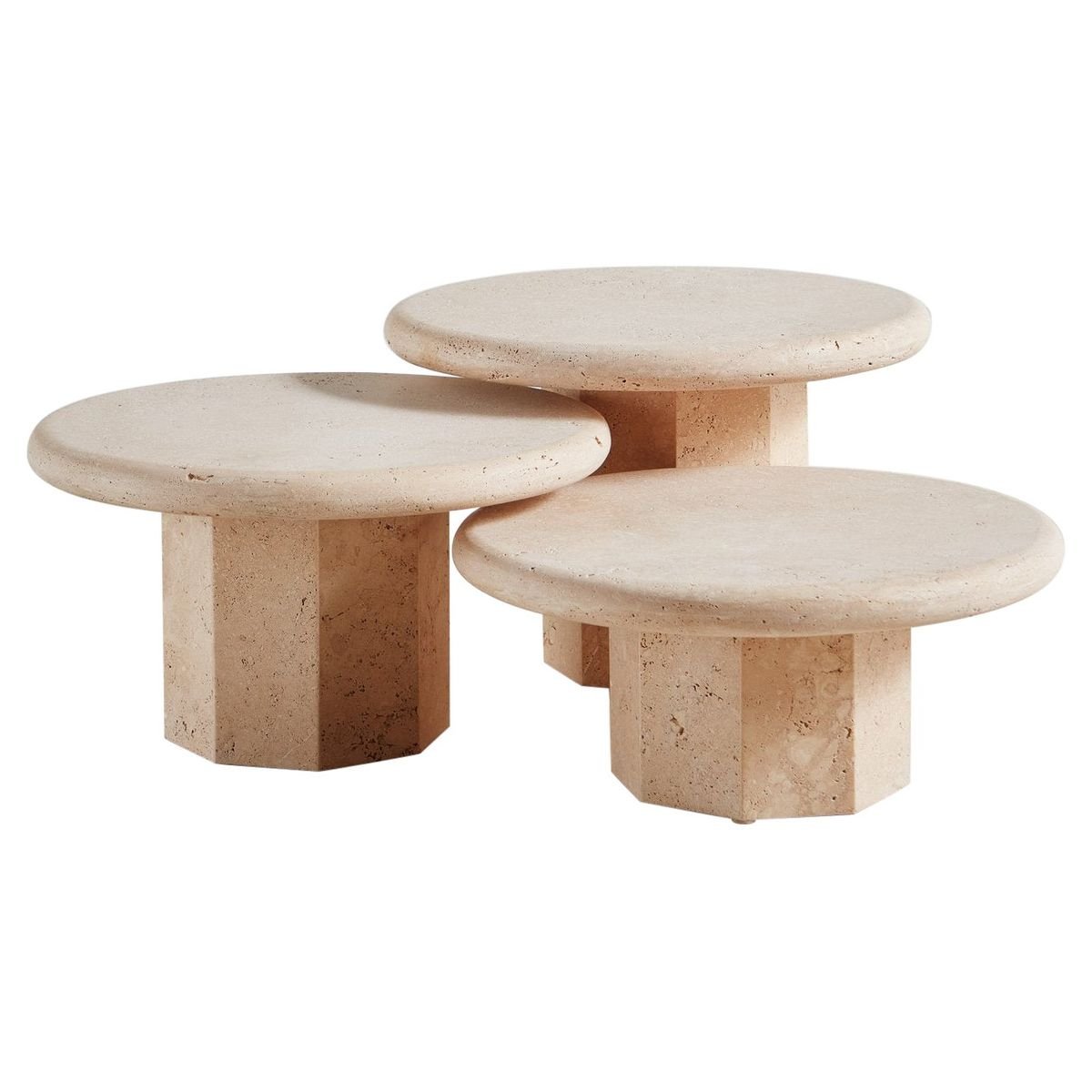 Trio table basse rond